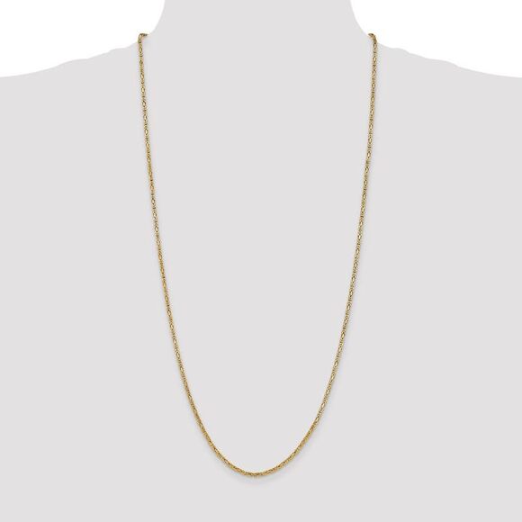 2mm, 14k Yellow Gold, Solid Byzantine Chain Necklace, 30 Inch - Picture 2 of 8